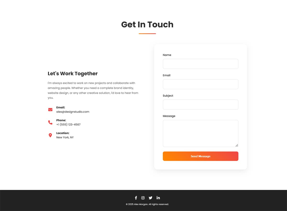 Graphic Designer Alex - Portfolio Website preview 3