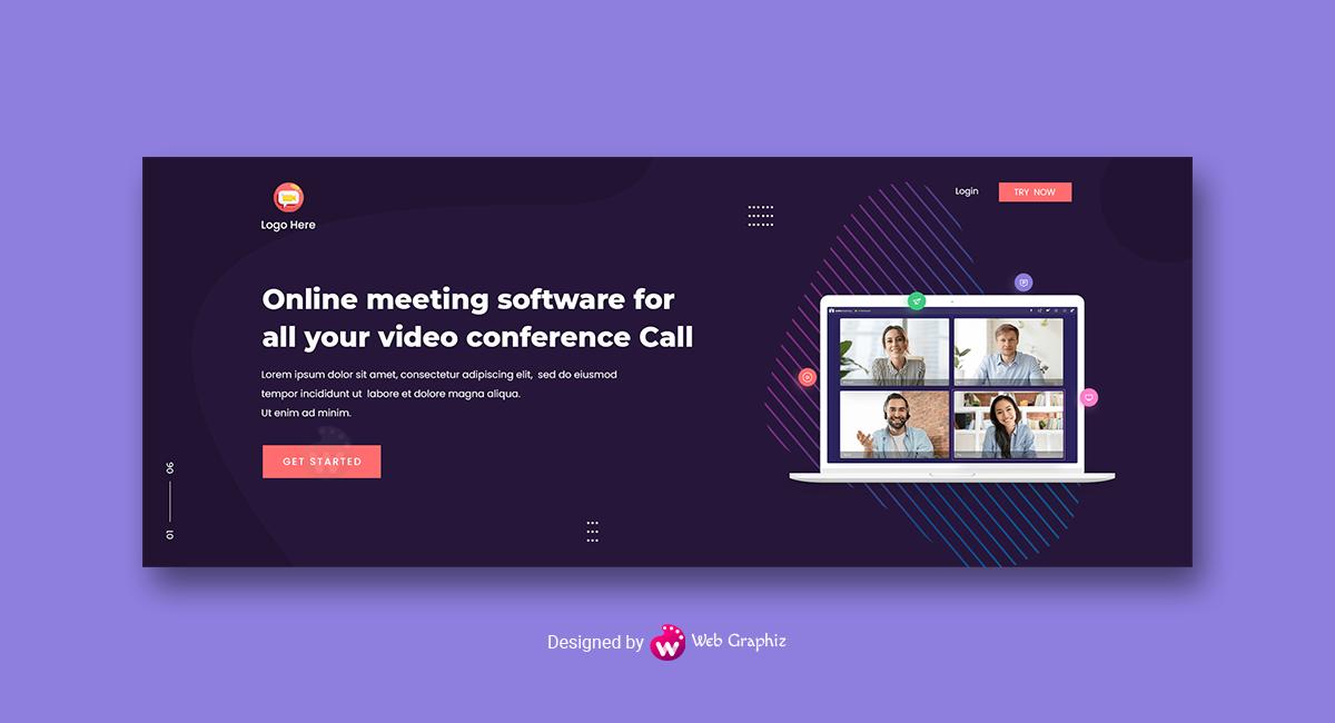 Online meeting Web Banner