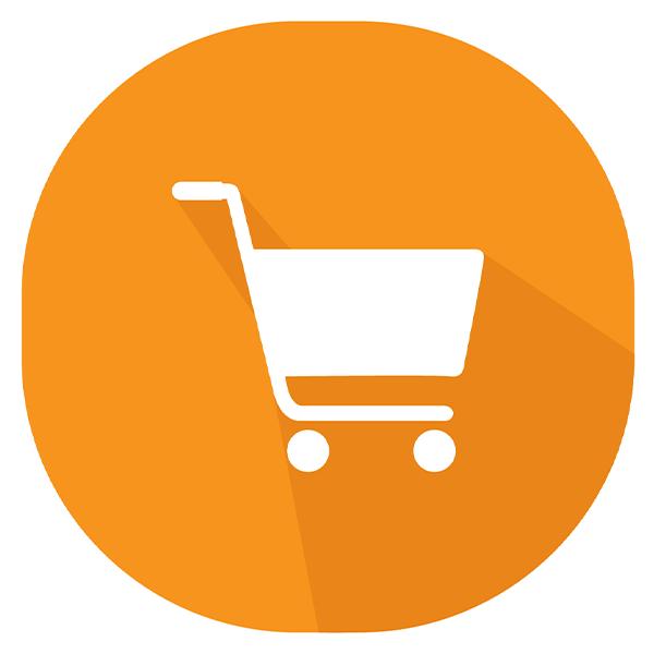 Cart Orange Circle Icon