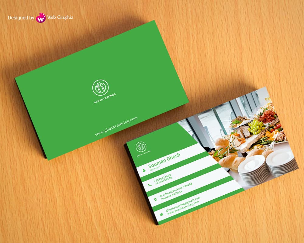 Catering visiting card clearance
