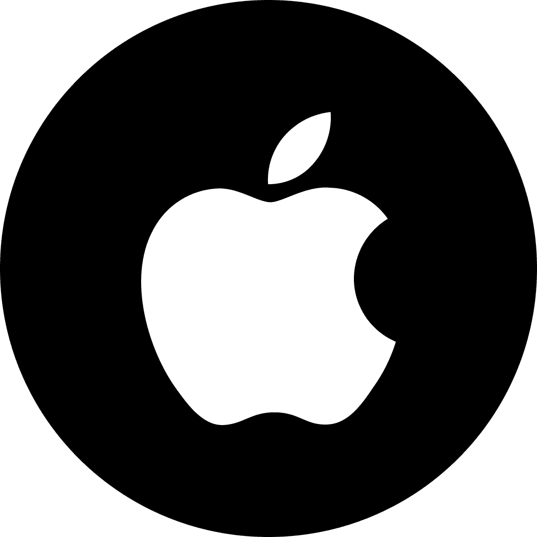 Apple Icon in Circle