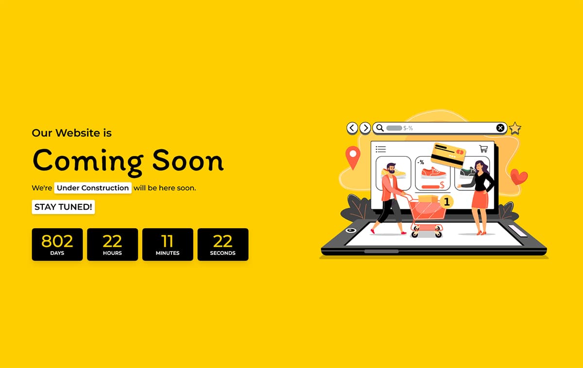 Next.js Under Construction Page for E-Commerce Website preview 1