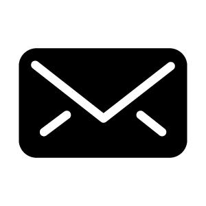 Black Email Box Icon