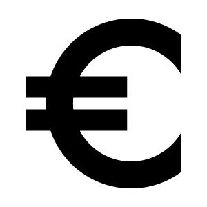 Black Euro Icon