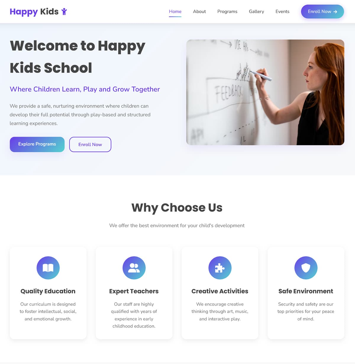 Happy Kids School - Template Children Educational Institute