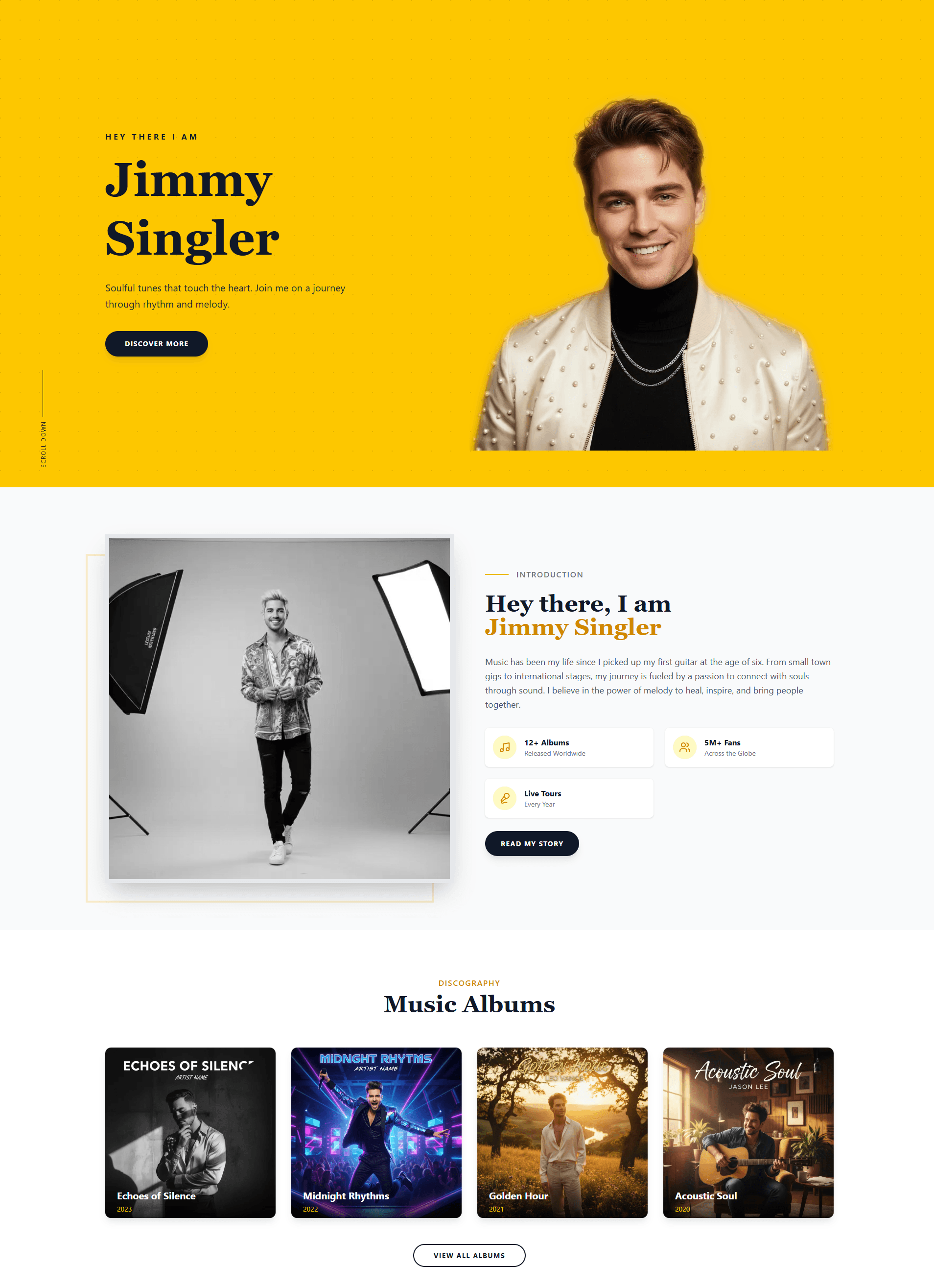 Jimmy Singler - A Pop Singer Portfolio