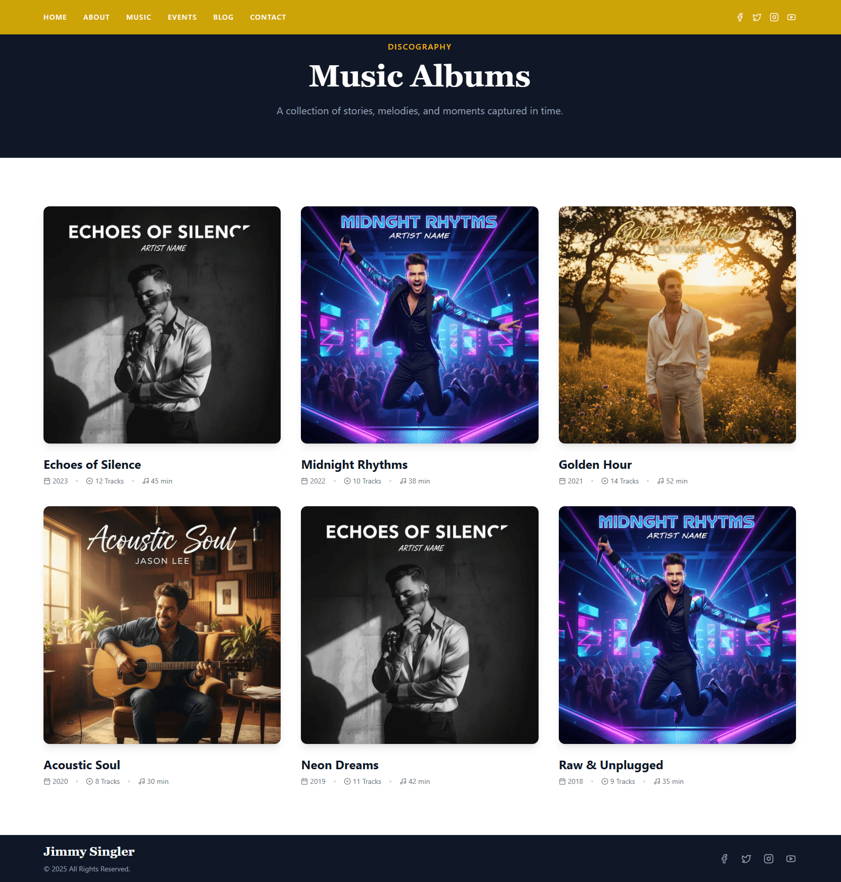 Jimmy Singler - A Pop Singer Portfolio preview 2