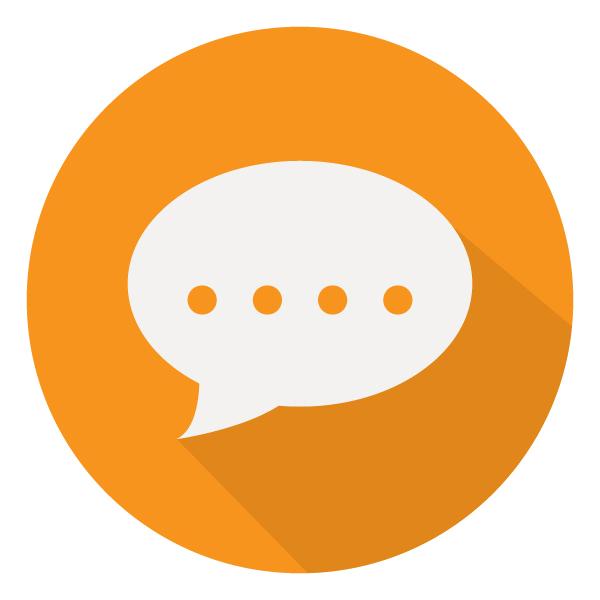 Orange Message Icon