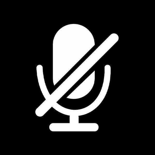 Black Background Mute Icon