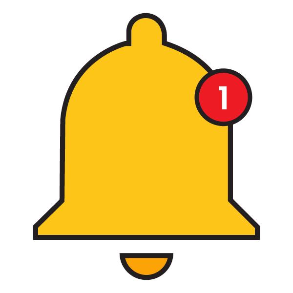 Stroke Notification Bell Icon