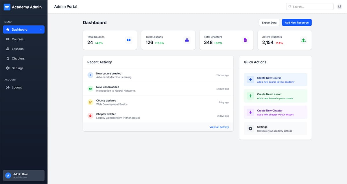 Online Course Academy - A Modern EdTech Website preview 3