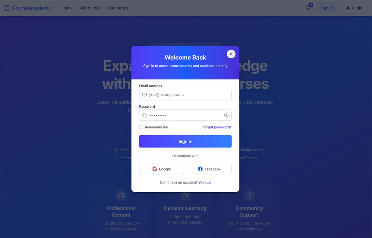 Online Course Academy - A Modern EdTech Website preview 1