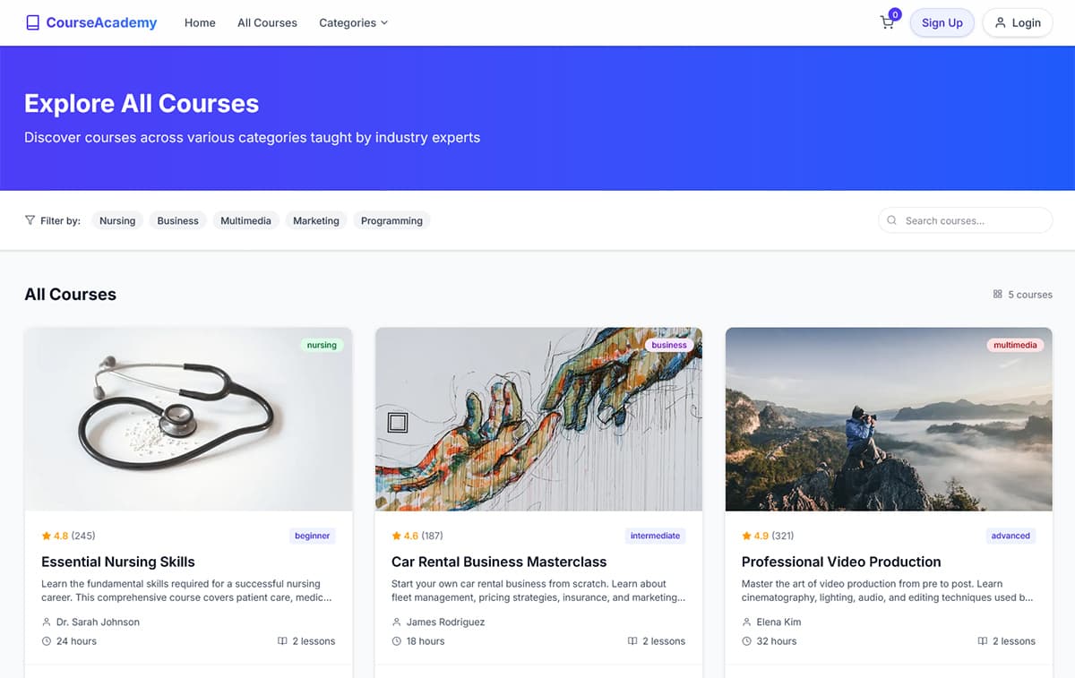 Online Course Academy - A Modern EdTech Website preview 4