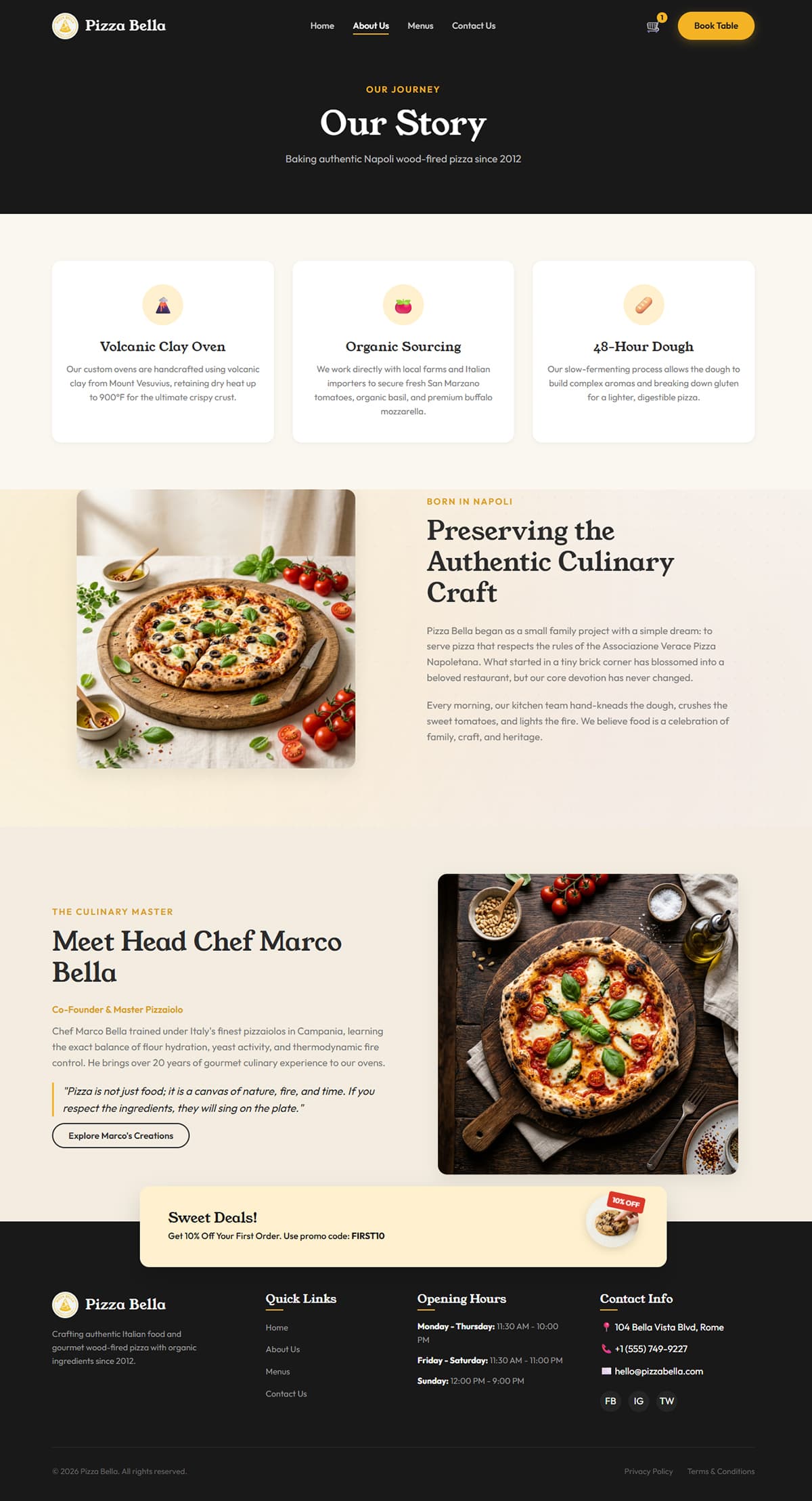 Pizza Bella - A Premium Italian Restaurant Template preview 3