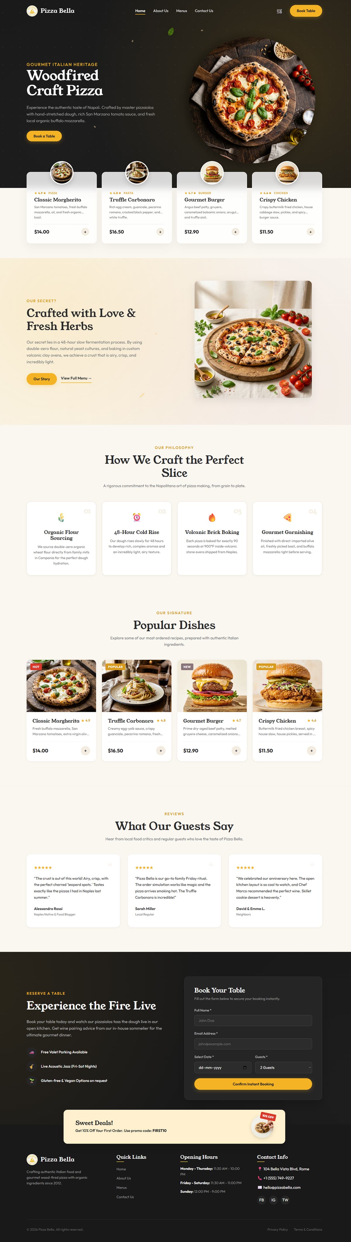 Pizza Bella - A Premium Italian Restaurant Template preview 1