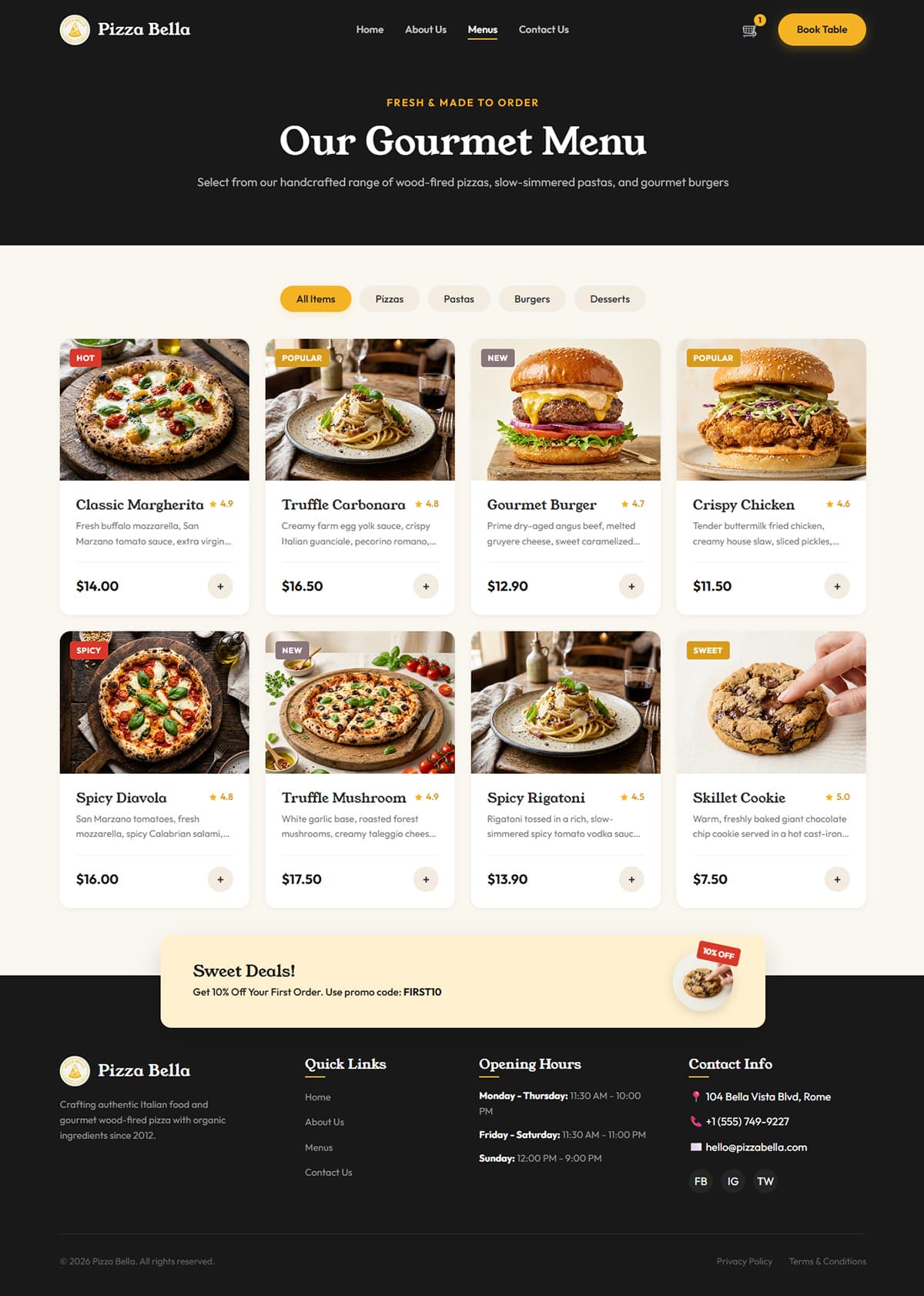 Pizza Bella - A Premium Italian Restaurant Template preview 4