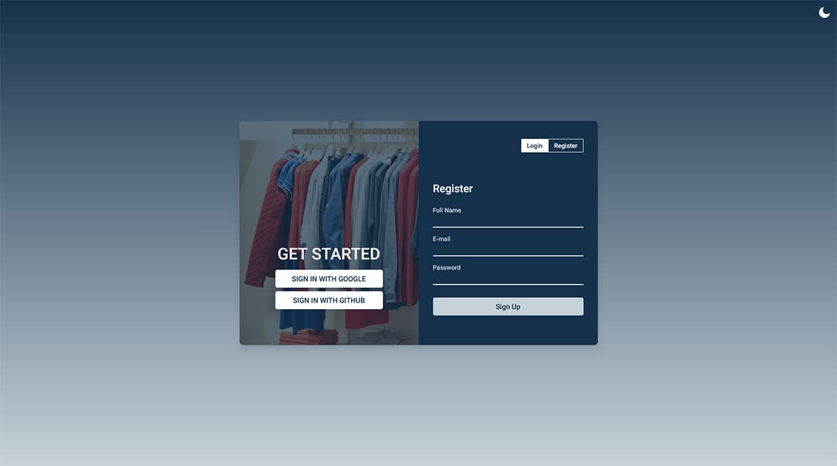 React Login Form with Dark Mode using Next.js & TailwindCSS preview 2
