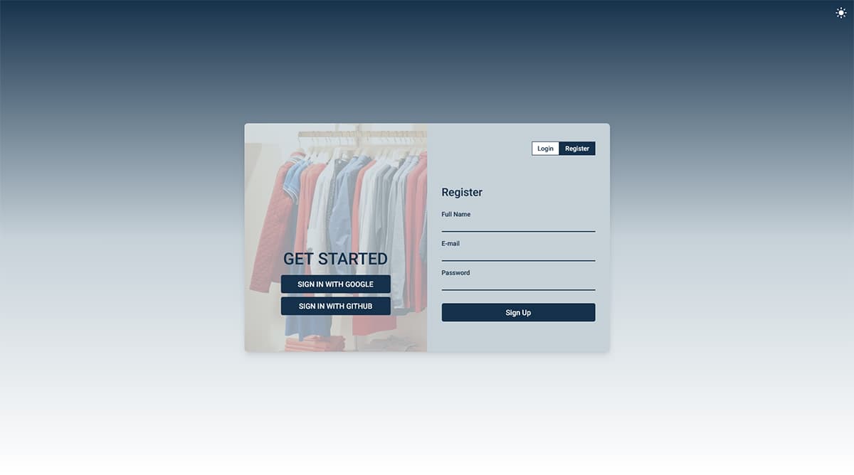 React Login Form with Dark Mode using Next.js & TailwindCSS preview 1