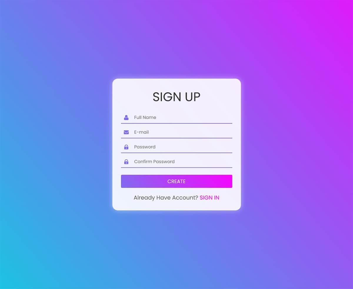 Authentication Form in Nodejs and EJS preview 1