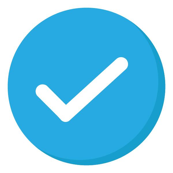 Blue Tick Icon