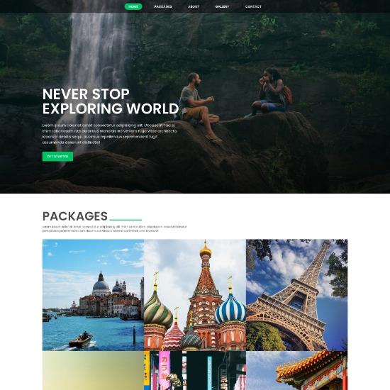 Travel Guide Website Portfolio Template: Perfect for Travel Enthusiasts