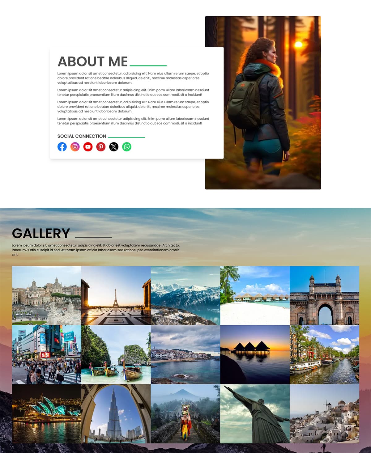 Travel Guide Website Portfolio Template: Perfect for Travel Enthusiasts preview 2