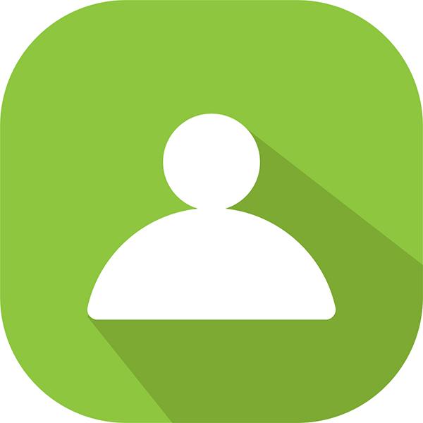 Green Fill Colour User Icon