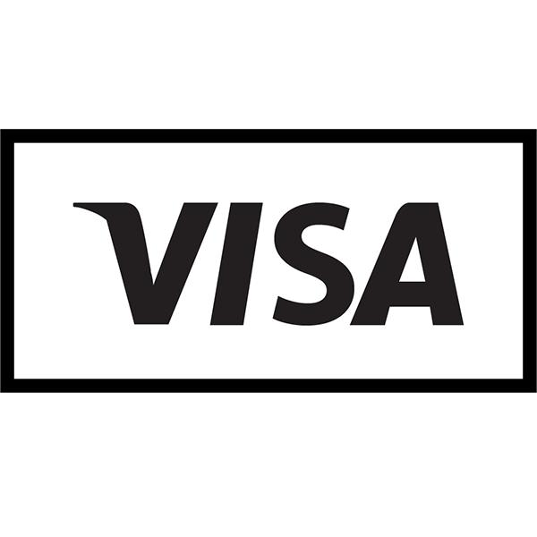 Visa Card Black Stroke Icon