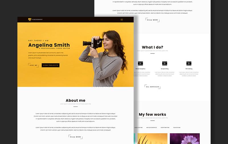 VIDEOGRAPHY - Video editor portfolio template