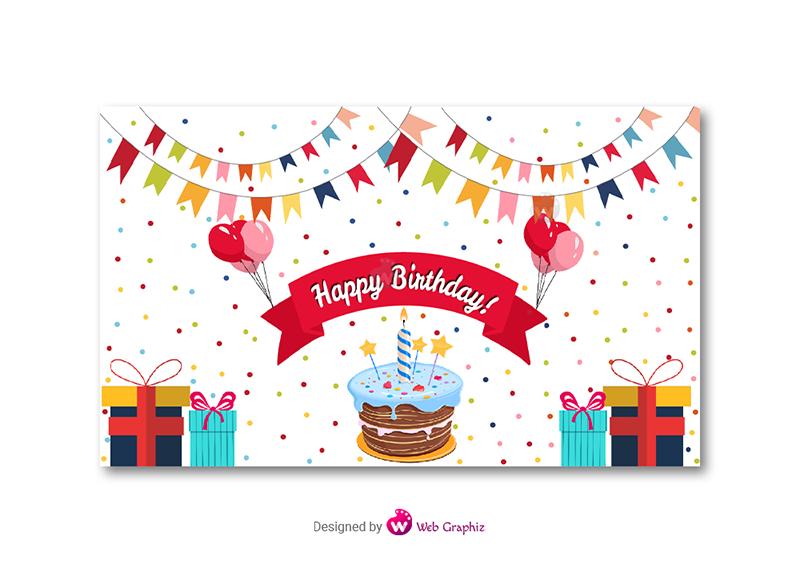 Birthday Celebration Card with candle
