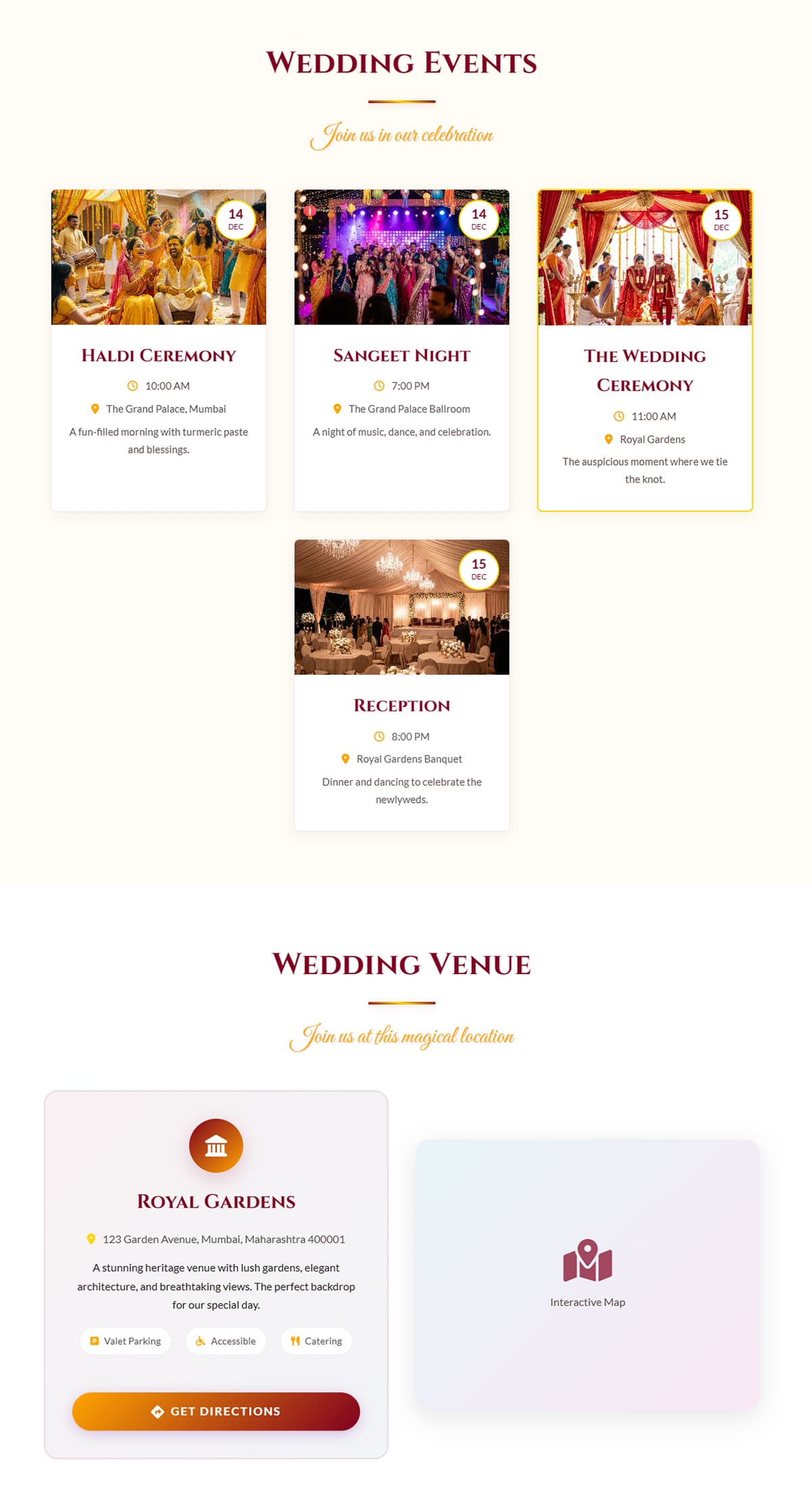 Abby & Meria's Wedding - Indian Wedding Website Template preview 2