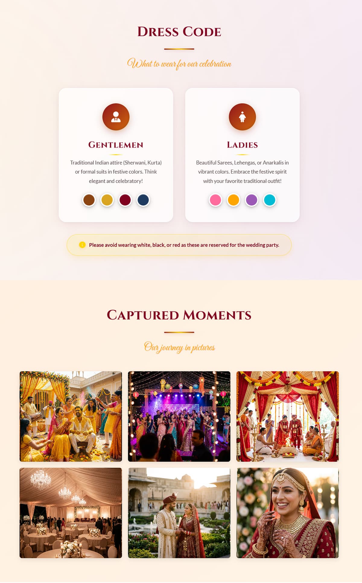 Abby & Meria's Wedding - Indian Wedding Website Template preview 3