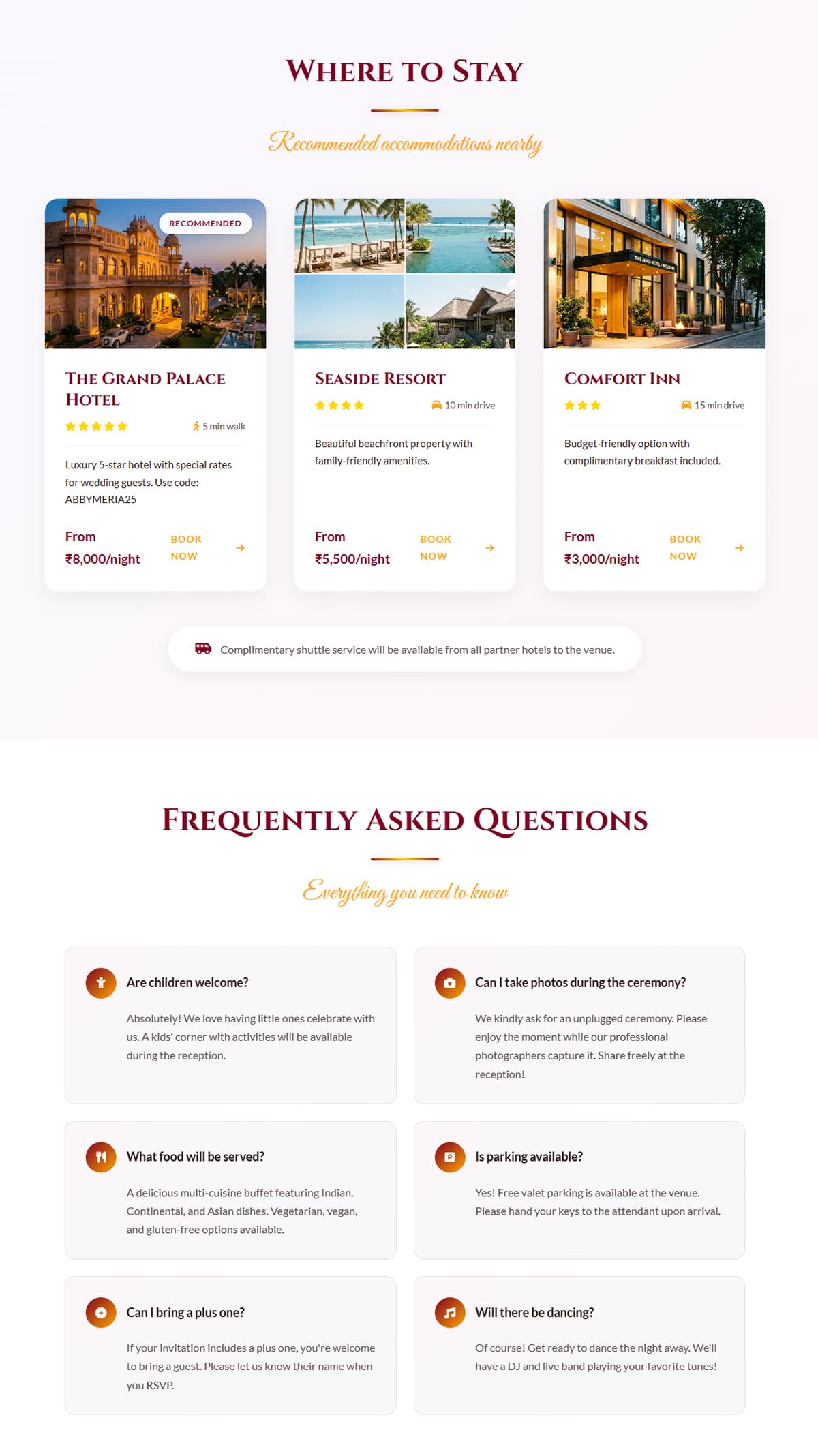 Abby & Meria's Wedding - Indian Wedding Website Template preview 4