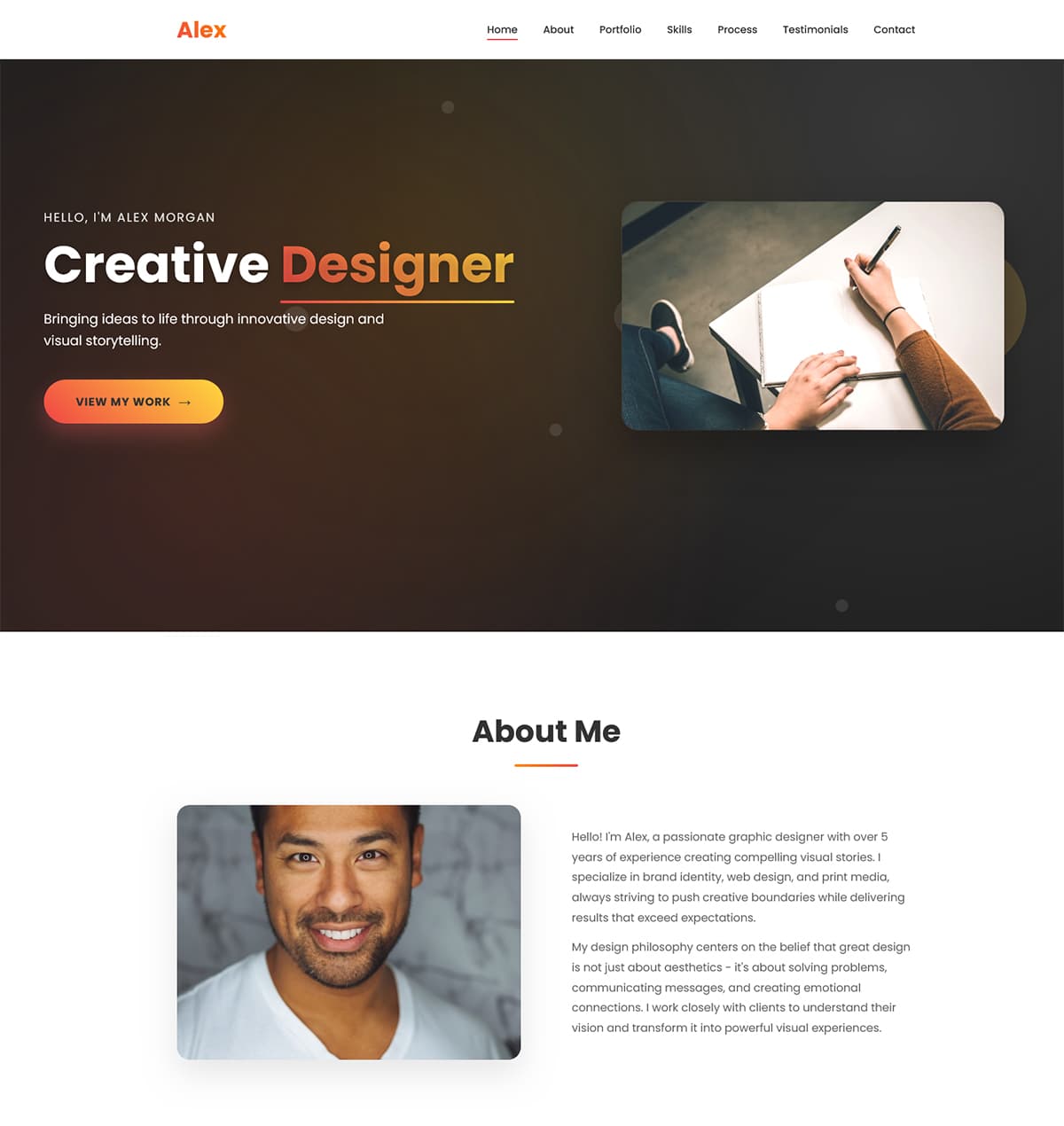 Graphic Designer Alex - Portfolio Website
