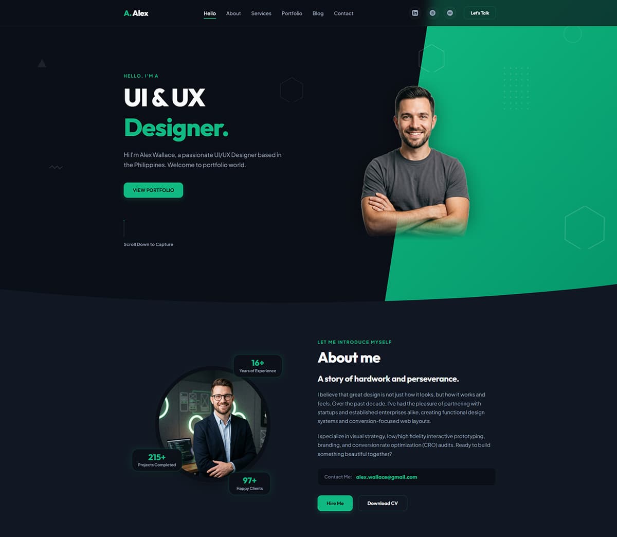Alex -UI/UX Designer Portfolio