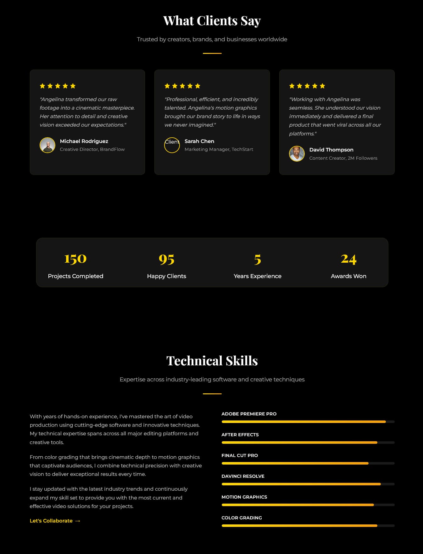 VIDEOGRAPHY - Video editor portfolio template preview 3