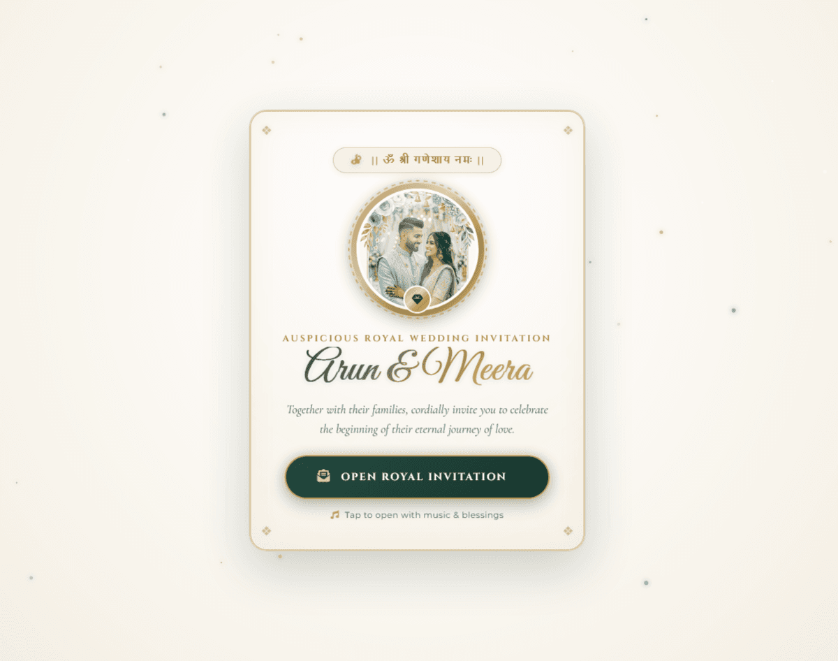 Arun & Meera - Royal Indian Wedding Invitation Template preview 1
