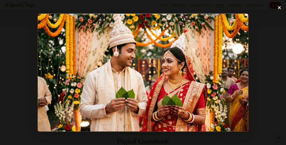 Ayan & Shreya - Royal Bengali Wedding Invitation Website preview 4