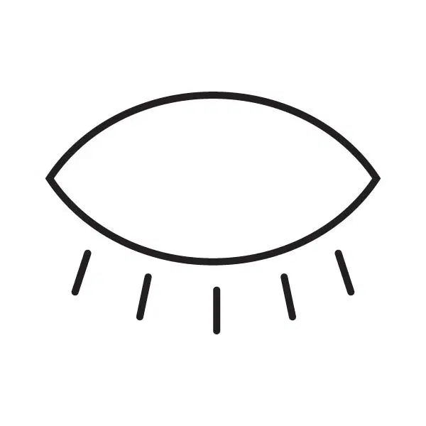 Black Close Eye Icon