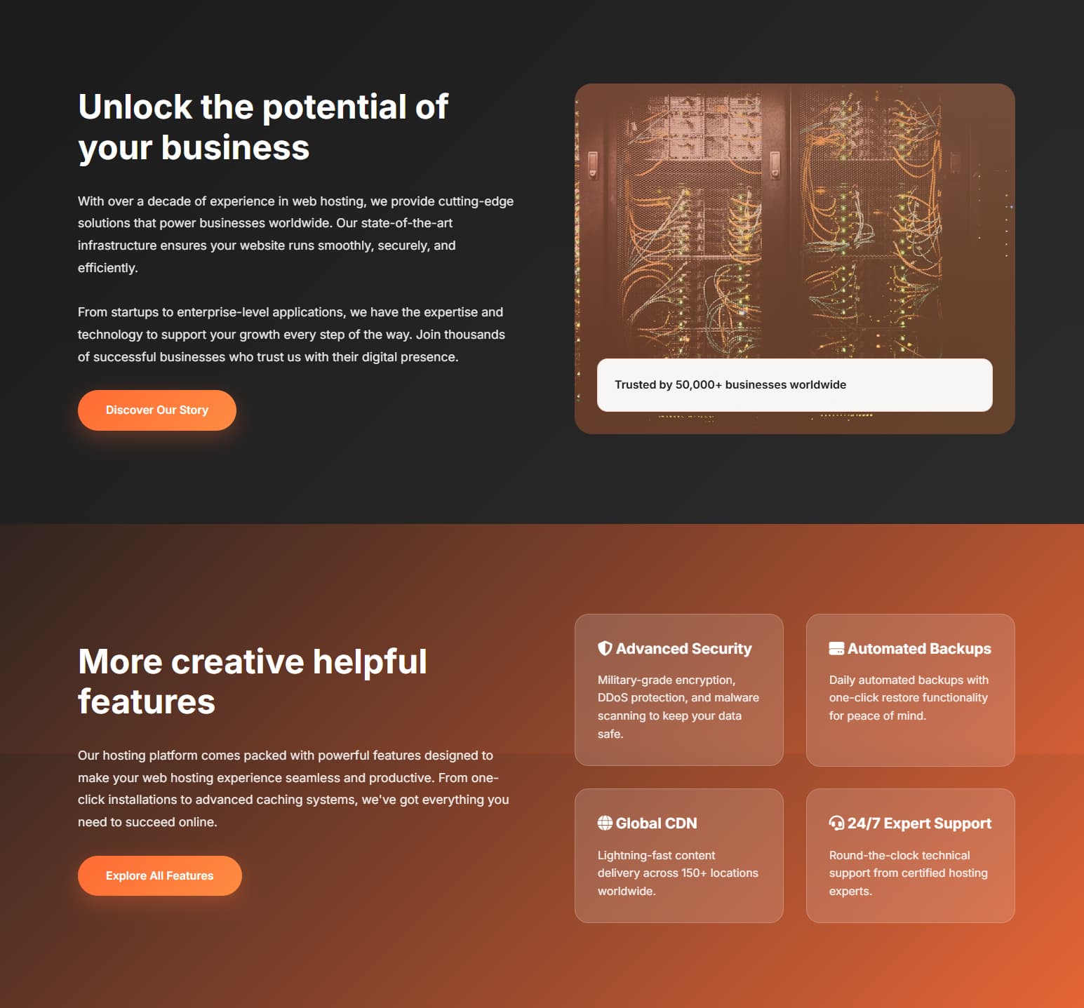 CloudHost Pro - Web Hosting Website Landing Page preview 2