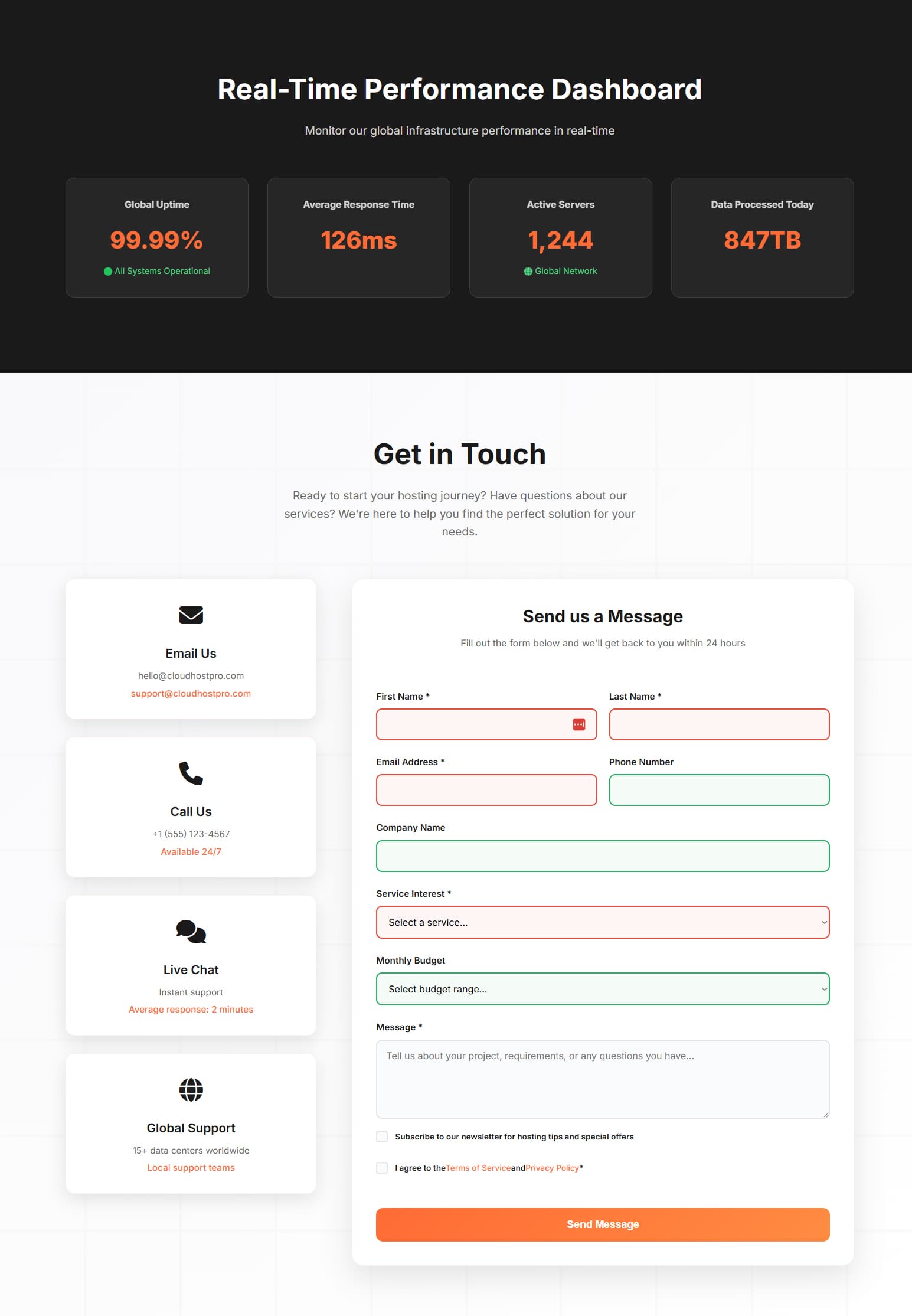 CloudHost Pro - Web Hosting Website Landing Page preview 5