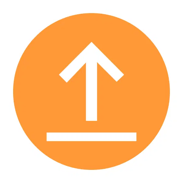 Orange Upload Icon