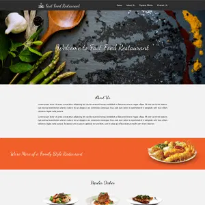 Fast Food Restaurant - Single Page Web Template