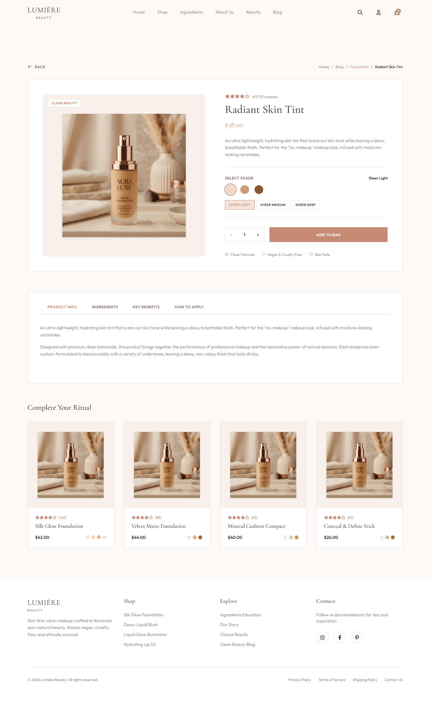 Lumiere Beauty - E-Commerce for Beauty Products preview 3
