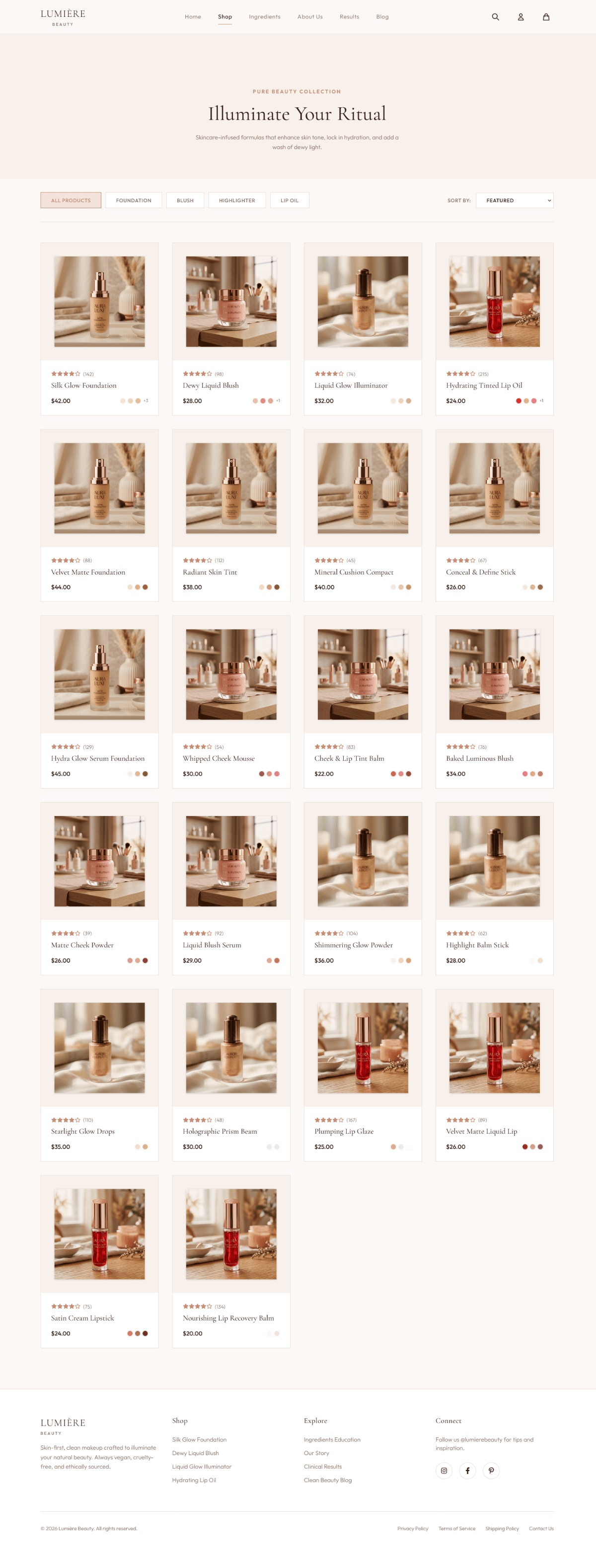 Lumiere Beauty - E-Commerce for Beauty Products preview 1