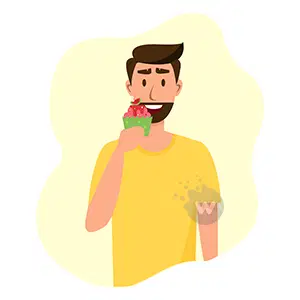 Man Eating Cupcake