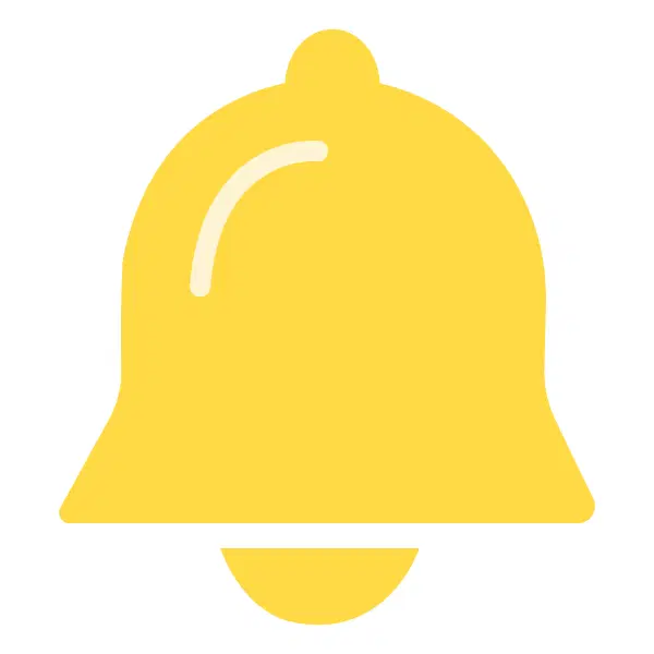 Yellow notification bell iocn