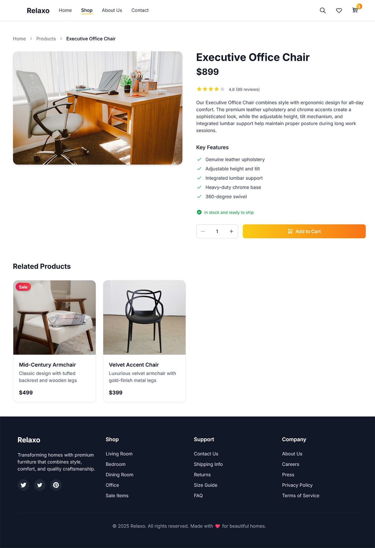Relaxo - Furniture E-Commerce Platform preview 2
