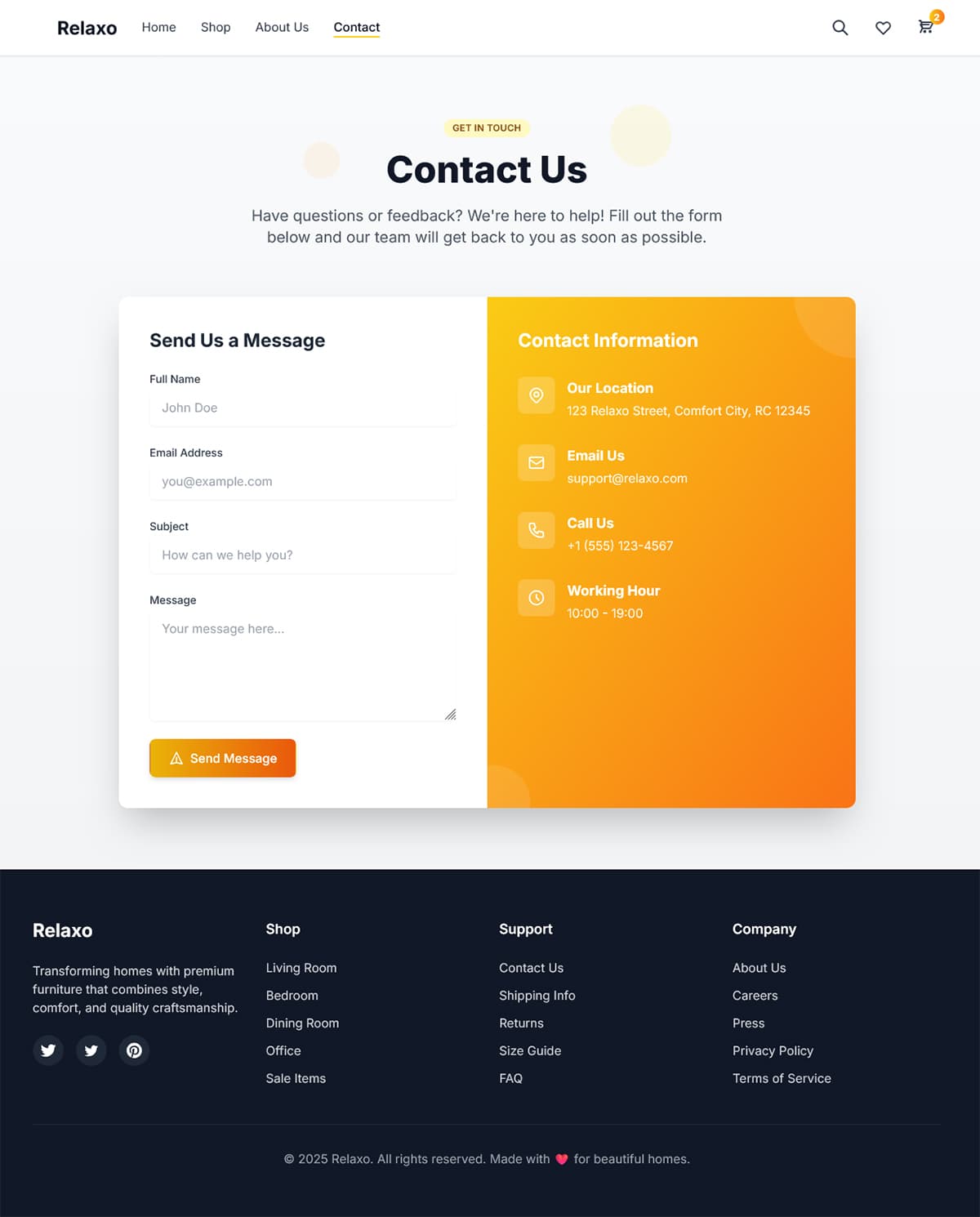 Relaxo - Furniture E-Commerce Platform preview 5