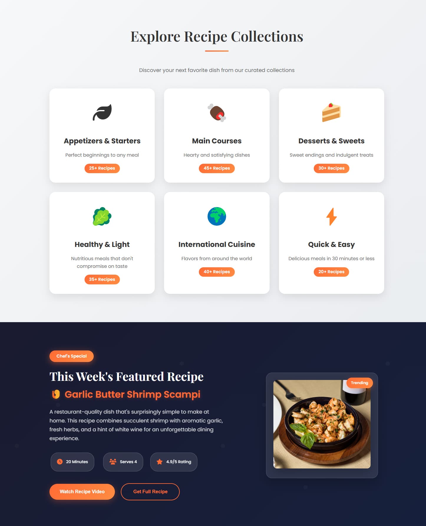 Sarah's Kitchen - YouTube Cooking Channel Website Template preview 2